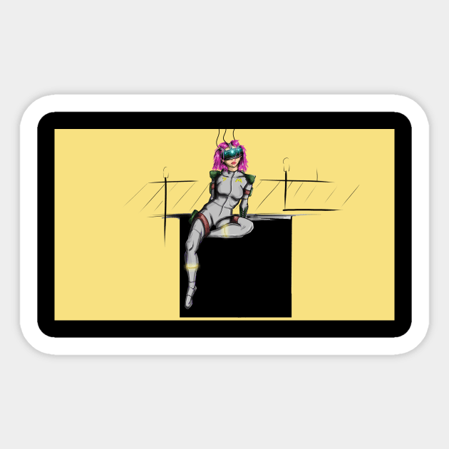 Cyberpunk Concept Girl Sticker by Tom2311Tom